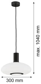 Argon 8565 - Lampadario a sospensione con filo SAGUNTO PLUS 1xE27/15W/230V diametro 30 cm