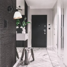 Applique RETRO II 1xE27/60W/230V nero opaco