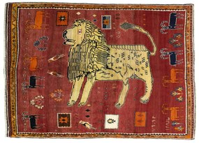 Gabbeh Tappeto persiano 160x220 Rosso (Iran) Annodato A Mano