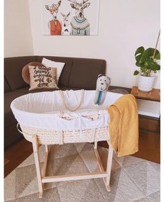 Ahojbaby Cavalletto a dondolo per cesta di Mosè per bambino Rocking Baby non laccato