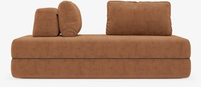 Rift divano letto matrimoniale 2 posti e 3 posti con schienali mobili - materasso alto 24 cm e memory foam in tessuto smacchiabile T31