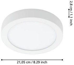 Eglo 900103 - Lampada da bagno dimmerabile a LED FUEVA-Z LED/16,5W/230V IP44