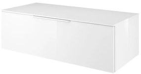 Mobile da bagno sotto lavabo Neo bianco laccato lucido L 105 x H 33 x P 48 cm 1 cassetto, lavabo non incluso