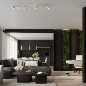 Applique da soffitto KARBON 6L in Alluminio 6xGU10