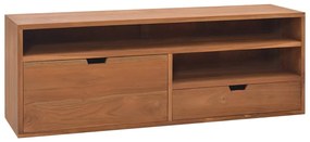 Mobile Porta Tv 110x30x40 Cm İn Legno Massello Di Mango /