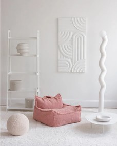 Pouf a sacco per bambini rosa con rivestimento in bouclé Chair – Wigiwama
