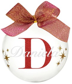 Pallina natale con nome Daniela 10cm