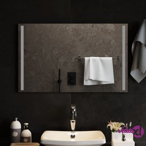 vidaXL Specchio da Bagno con Luci LED 80x50 cm