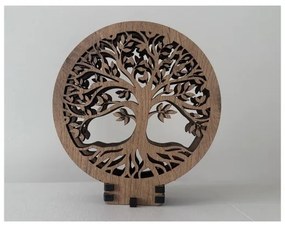 Li-Go 23648/DUB2 - Decorazione da tavolo dimmerabile a LED, 12W/230V, 30x31 cm, rovere