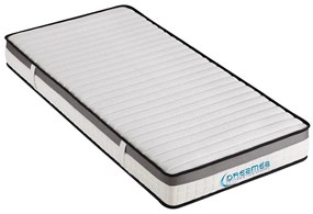 Set ORTHOMEMORY II di DREAMEA: Telaio a doghe + Materasso 90 x 200 cm Memory foam sp. 19 cm