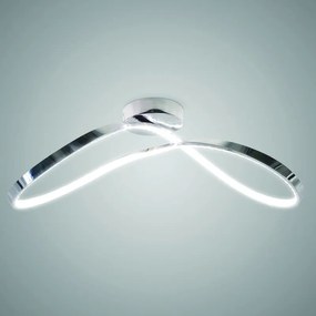 Plafoniera LED Infinity argento IP20 bianco naturale