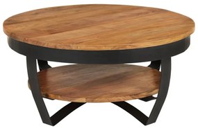 Tavolino da salotto 65x65x32 cm in legno massello d&#039;acacia