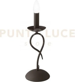 Lume ginevra corten 1 luce attacco e14 14x14x33cm con candelieri in...