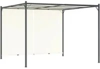 Pergola con Tetto Regolabile Bianco Crema 3x3 m in Acciaio cod mxl 66324