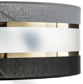 Lampadario a sospensione con supporto rigido HELEN 3xE27/15W/230V nero/grigio/oro