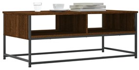 Tavolino salotto rovere marrone 100x51x40 cm legno multistrato