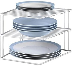 Ripiano aggiuntivo bianco in acciaio 25x25 cm Silos – Metaltex