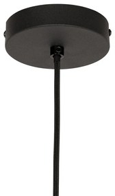 Lampada a sospensione di design nera con vetro dorato - Bert