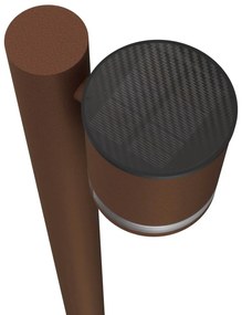 Paletto da Giardino Solare Corten da 100cm IP54 in Alluminio Colore Bianco Naturale 4.000K