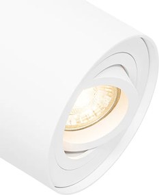Set di 4 faretti da soffitto moderni bianchi orientabili e inclinabili - Rondoo Up