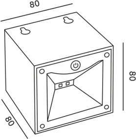 Lampada solare da parete QUERK LED/1,2V 3000/4000K IP54 800 mAh