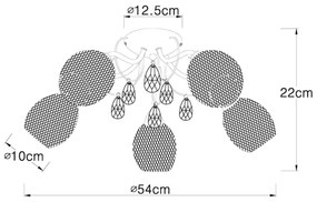 Globo 56689-5 - Lampadario a plafone KORDULA 5xE14/40W/230V