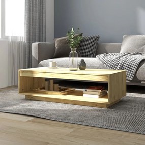 Tavolino Da Salotto 110x50x33,5 Cm İn Legno Massello Di Pino /