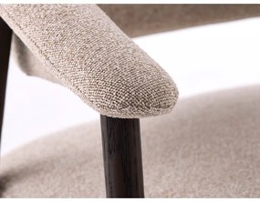 Set di sedie da pranzo beige in rovere massiccio con braccioli 2 pz Elk – Unique Furniture