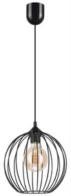 Lampadario a sospensione con filo ZOYA 1xE27/60W/230V nero