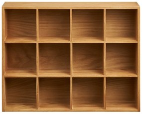 Mensola di colore naturale con effetto rovere con ripiani multipli 11 cm Soria – House Nordic