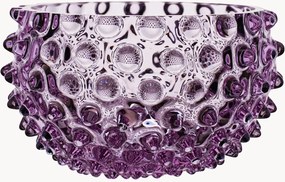 Set di 4 ciotole da snack in vetro soffiato Hobnail