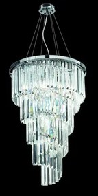 Sospensione alexander grande d.50cm 10 luci attacco e14 cromo e cri...