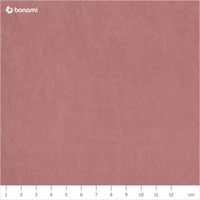 Divano letto angolare in velluto rosa, angolo destro Stylish Stan - Miuform