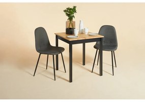 Tavolo da pranzo in legno di pino con struttura nera , 70 x 70 cm Sydney - Bonami Essentials