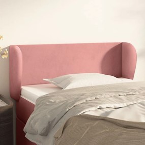 Testiera Ad Orecchio Nera 93x23x78/88 Cm İn Velluto /
