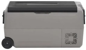 Borsa Frigo con Ruote e Adattatore Nera e Grigia 36 L PP e PE