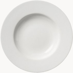 Set di 6 piatti piani in Fine Bone China Cross White