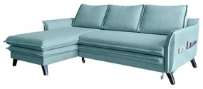 Angolo del divano letto azzurro, angolo sinistro Charming Charlie - Miuform