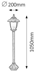 Rabalux 8480 - Lampada da esterno MADRID 1xE27/60W/230V