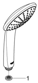 GROHE 27265000 - Doccetta RAINSHOWER 130, cromo lucido