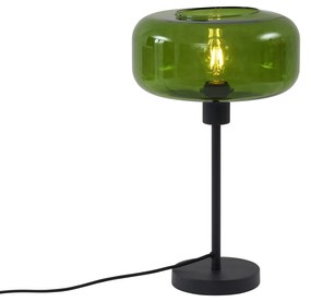 Lampada da Tavolo Retrò Nera con Vetro Verde - Bizle
