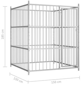 Canile da esterno 150x150x185 cm