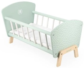 Culla in legno per bambole con copertina e cuscino - Zen