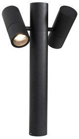 Lampada da esterno a stelo nera 50 cm 2 luci orientabili - Duo