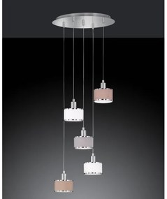 Wofi 619905019000 - Lampadario a sospensione con filo CIARA 5xE14/28W/230V