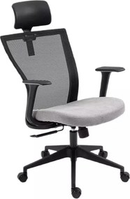 Sedia da ufficio Q-328H grigia e nera – 62x48x97 cm