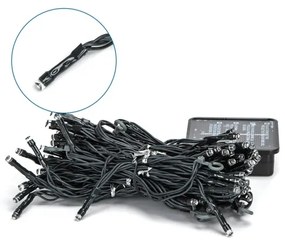 Aigostar - Catena di Natale solare a LED 100xLED/8 funzioni 4x1m IP65 bianco freddo