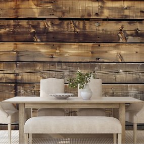 Carta da parati – Imitazione legno moderno in marrone