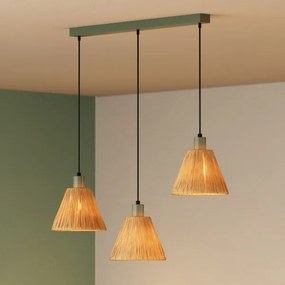 Ledvance - Lampadario a sospensione con filo DECOR RAFFIA 3xE27/15W/230V bastone di rafia