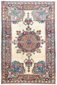Mashad Tappeto 200x130 Beige (Iran) Annodato A Mano